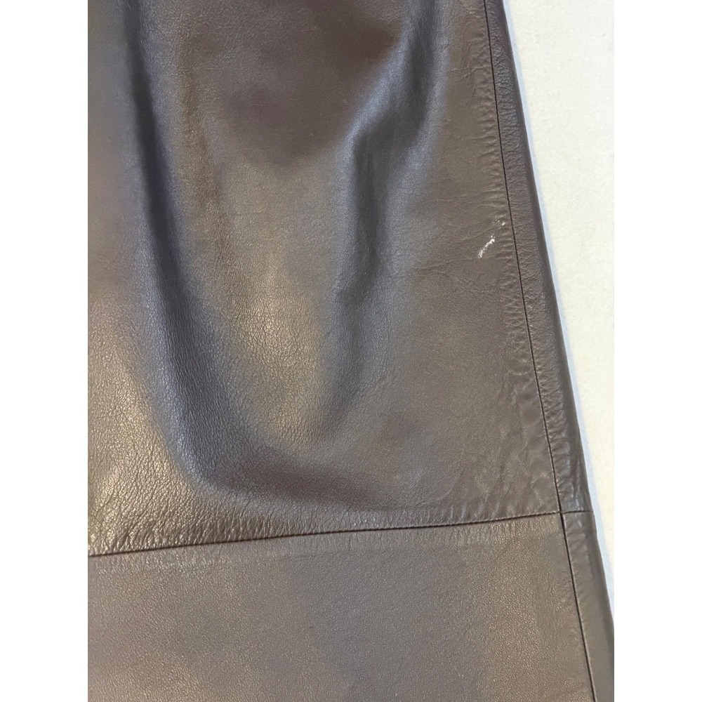 Orvis Womens Brown Leather Trench Coat Long Jacket Size L Vintage Ecuador - Picture 10 of 12